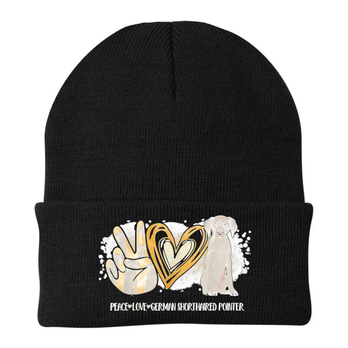 Peace Love Gsp German Shorthaired Pointer Dog Lover Knit Cap Winter Beanie