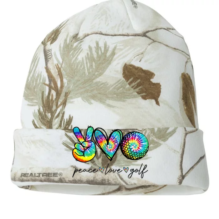 Peace Love Golf Tie Dye Cute Golf Lovers Kati - 12in Camo Beanie