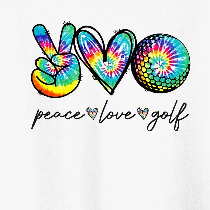 Peace Love Golf Tie Dye Cute Golf Lovers Toddler T-Shirt