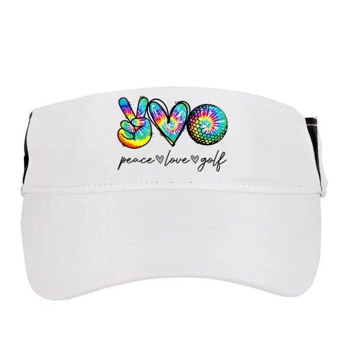 Peace Love Golf Tie Dye Cute Golf Lovers Adult Drive Performance Visor