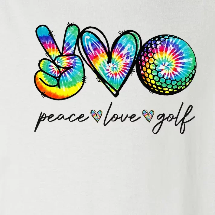 Peace Love Golf Tie Dye Cute Golf Lovers Toddler Long Sleeve Shirt