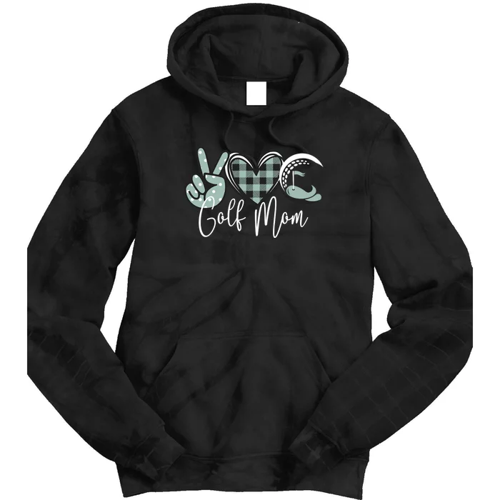 Peace Love Golf Mom Gift For Mother's Day Funny Golf Tie Dye Hoodie