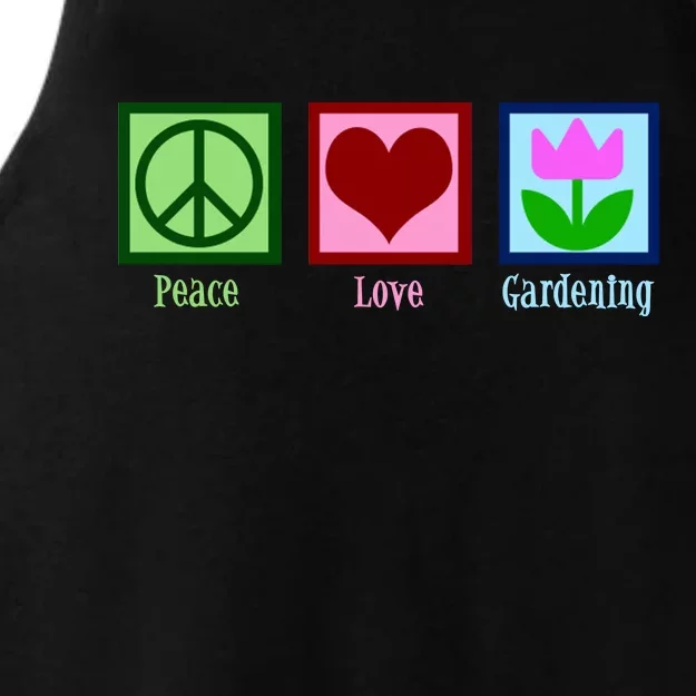 Peace Love Gardening Ladies Tri-Blend Wicking Tank