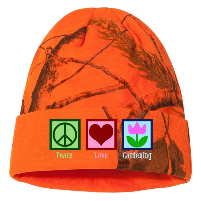 Peace Love Gardening Kati - 12in Camo Beanie