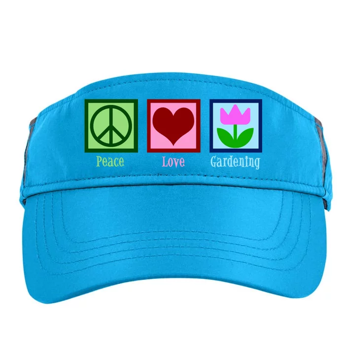 Peace Love Gardening Adult Drive Performance Visor