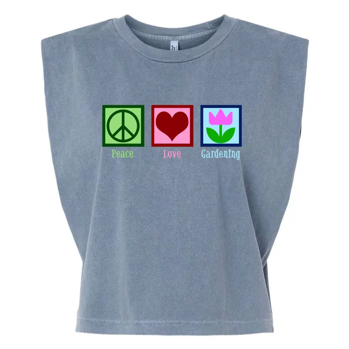 Peace Love Gardening Garment-Dyed Women's Muscle Tee