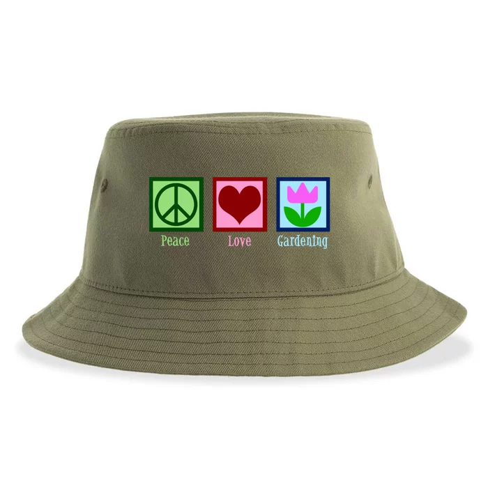 Peace Love Gardening Sustainable Bucket Hat