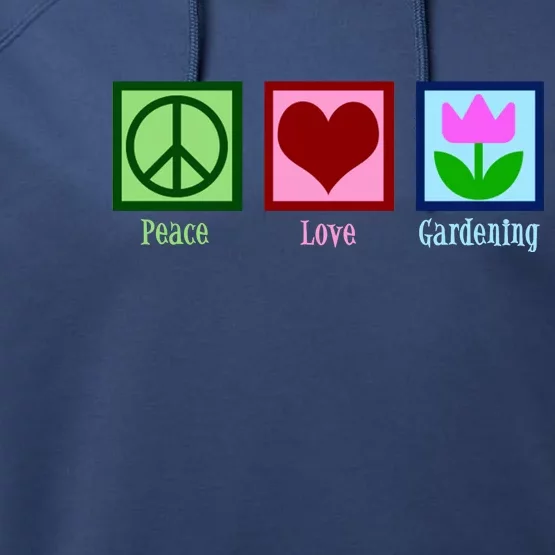 Peace Love Gardening Performance Fleece Hoodie