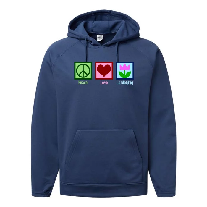 Peace Love Gardening Performance Fleece Hoodie