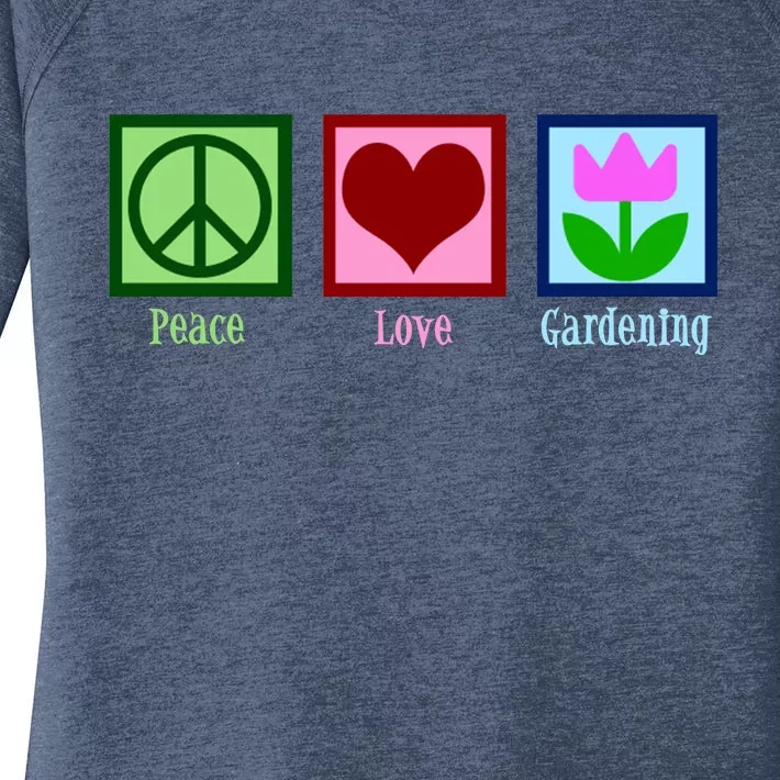 Peace Love Gardening Women's Perfect Tri Tunic Long Sleeve Shirt