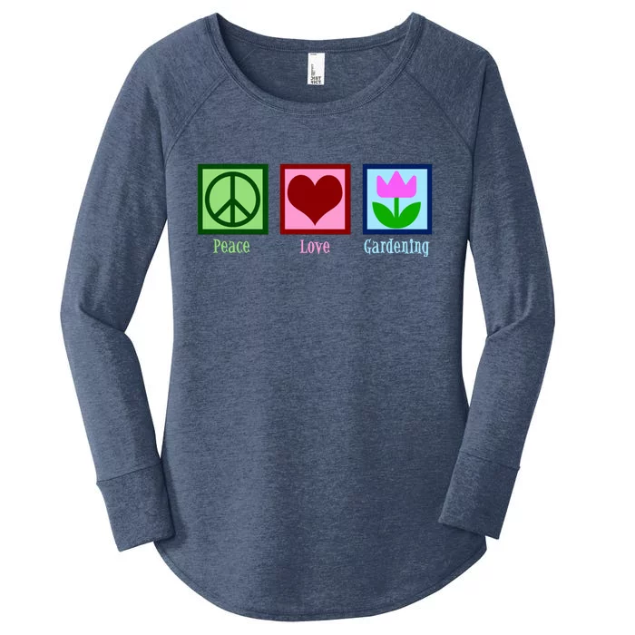 Peace Love Gardening Women's Perfect Tri Tunic Long Sleeve Shirt