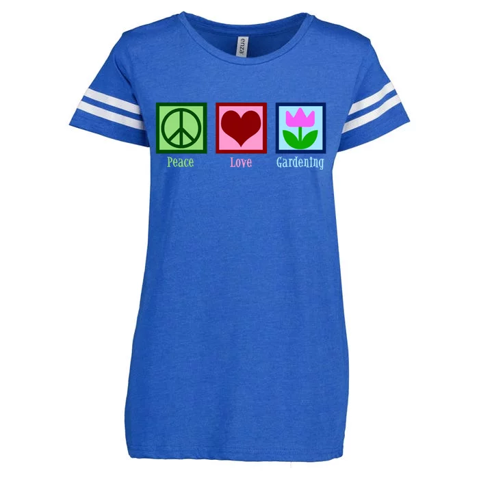 Peace Love Gardening Enza Ladies Jersey Football T-Shirt