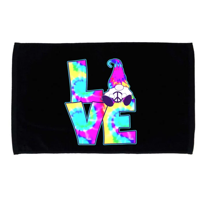 Peace Love Gnome Hippie Gnome Pshycodelic Love Decor Gift Microfiber Hand Towel