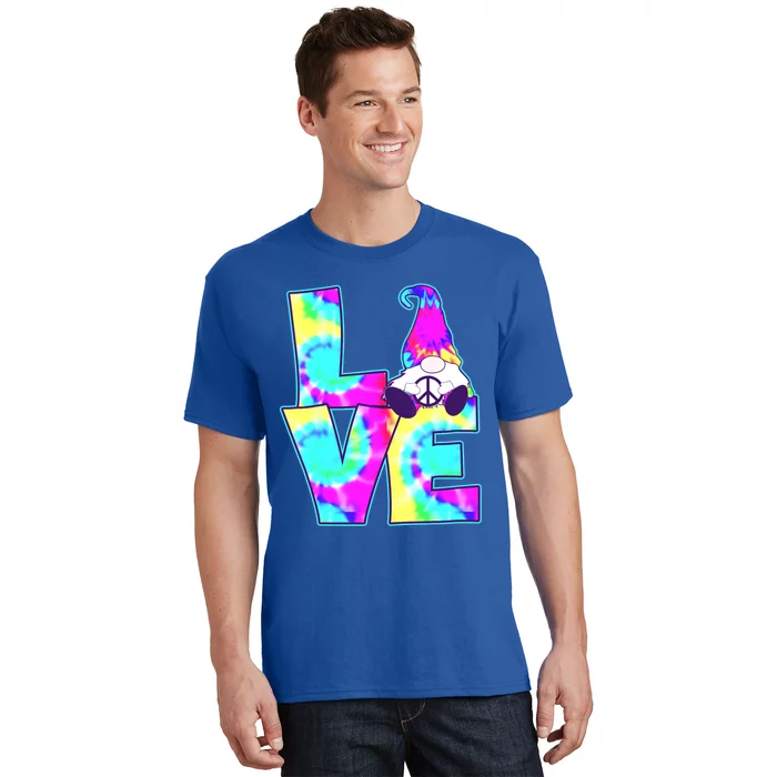 Peace Love Gnome Hippie Gnome Pshycodelic Love Decor Gift T-Shirt