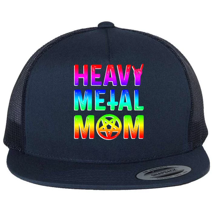 Pride Lgbt Gift Lesbian Bisexual Rainbow Metal Mom Gift Flat Bill Trucker Hat