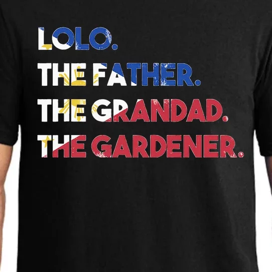 Philippines Lolo Grandad Father Gardener Flag Filipino Pajama Set