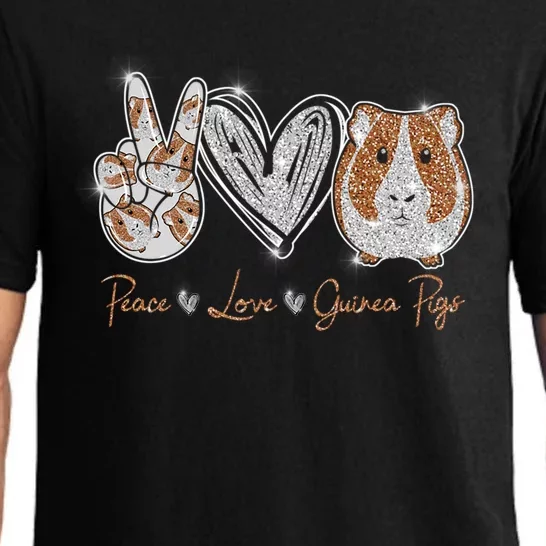 Peace Love Guinea Pigs Gift For Guinea Pigs Lover Gift Pajama Set