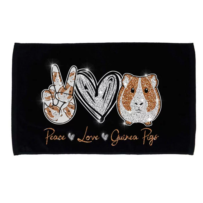 Peace Love Guinea Pigs Gift For Guinea Pigs Lover Gift Microfiber Hand Towel