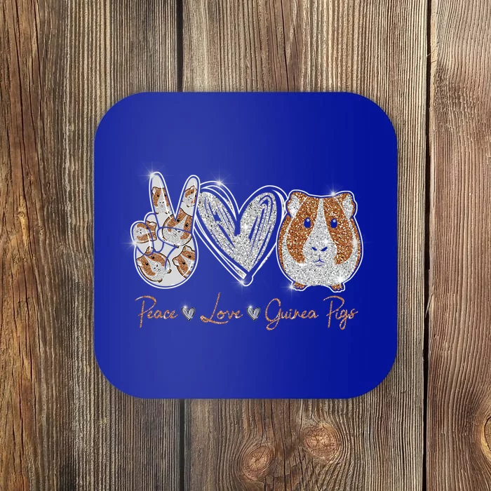 Peace Love Guinea Pigs Gift For Guinea Pigs Lover Gift Coaster