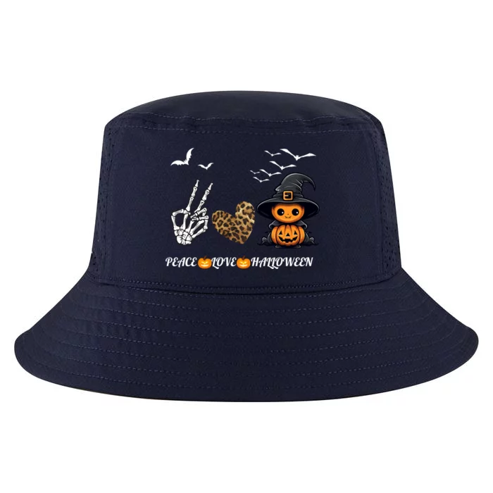 Peace Love Halloween Cute Peace Love Funny Halloween Great Gift Cool Comfort Performance Bucket Hat