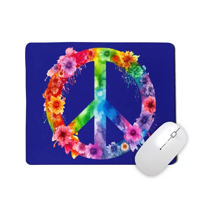 PEACE Love Hippie SIGN LOVE Flower World Peace Day Mousepad