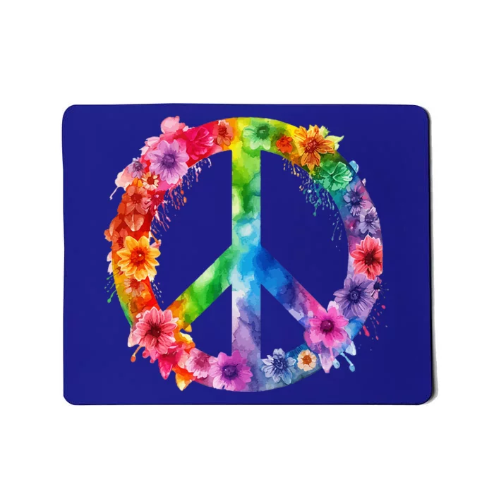 PEACE Love Hippie SIGN LOVE Flower World Peace Day Mousepad