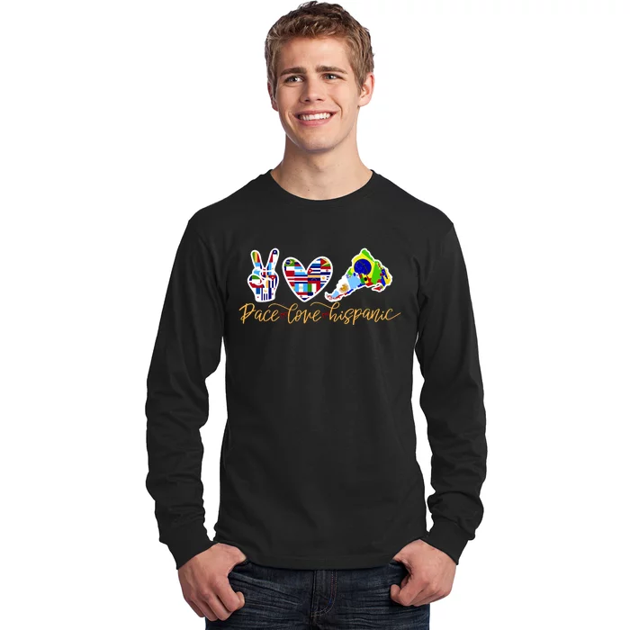 Peace Love Hispanic Heritage Month Long Sleeve Shirt