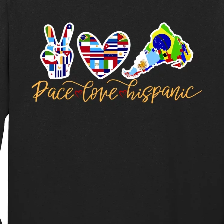 Peace Love Hispanic Heritage Month Long Sleeve Shirt