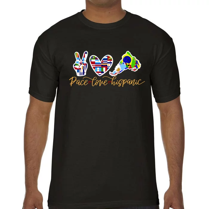 Peace Love Hispanic Heritage Month Comfort Colors T-Shirt