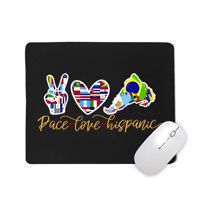 Peace Love Hispanic Heritage Month Mousepad