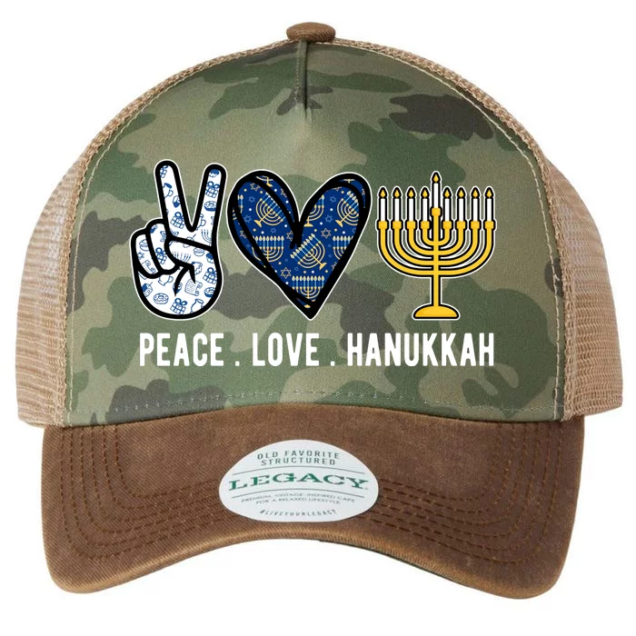 Peace Love Hanukkah Jewish Holiday Gift Legacy Tie Dye Trucker Hat