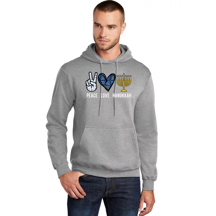 Peace Love Hanukkah Jewish Holiday Gift Hoodie