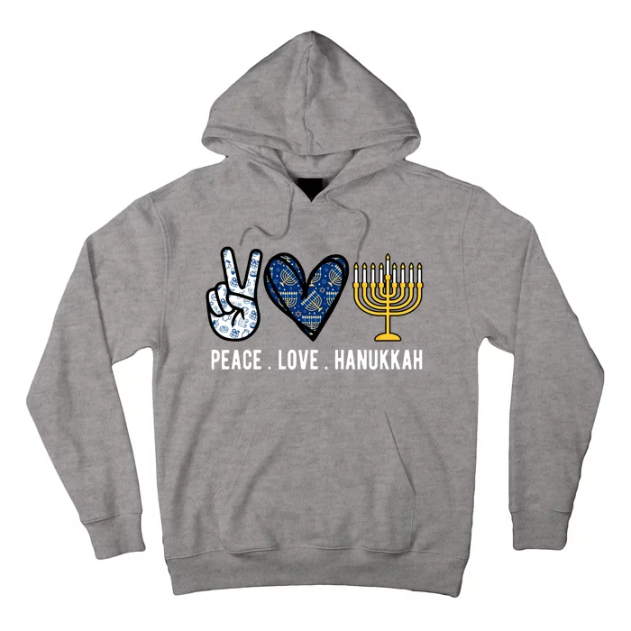 Peace Love Hanukkah Jewish Holiday Gift Hoodie