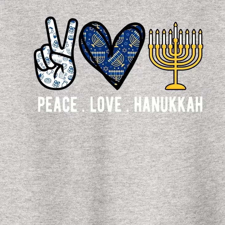 Peace Love Hanukkah Jewish Holiday Gift Toddler T-Shirt