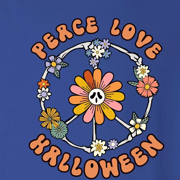 Peace Love Halloween Flowers Hippie Gift Toddler Long Sleeve Shirt