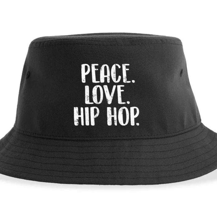 Peace Love Hip Hop HipHop Dancer Breakdance Breakdancing Sustainable Bucket Hat