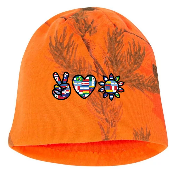 Peace Love Hispanic Heritage Month Kati - Camo Knit Beanie