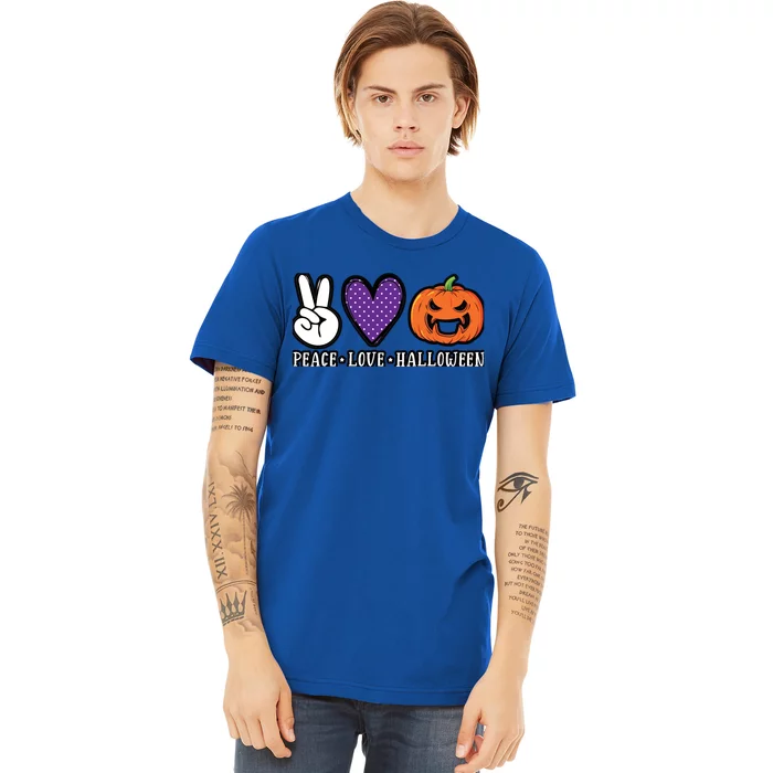 Peace Love Halloween Great Gift Premium T-Shirt