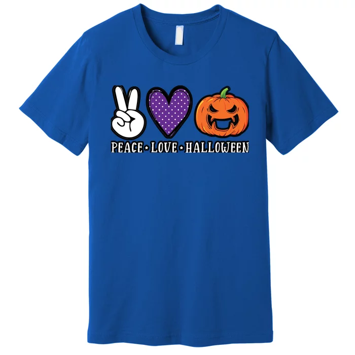 Peace Love Halloween Great Gift Premium T-Shirt