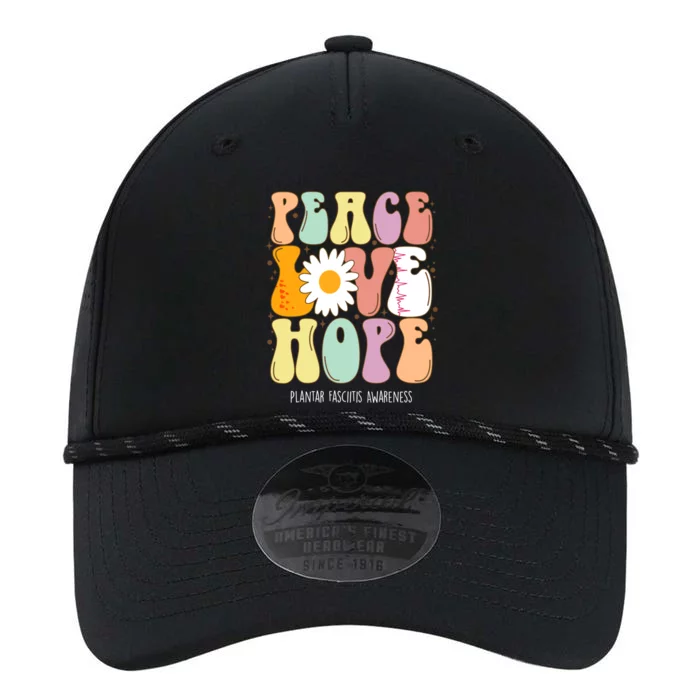 Peace Love Hope Plantar Fasciitis Awareness Gift Performance The Dyno Cap