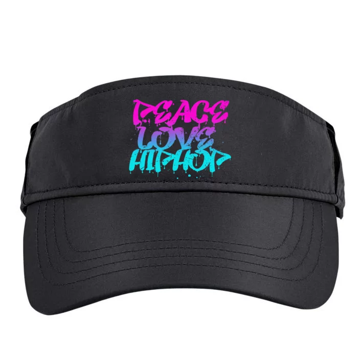 Peace Love Hip Hop Graffiti Retro Rap Music Adult Drive Performance Visor