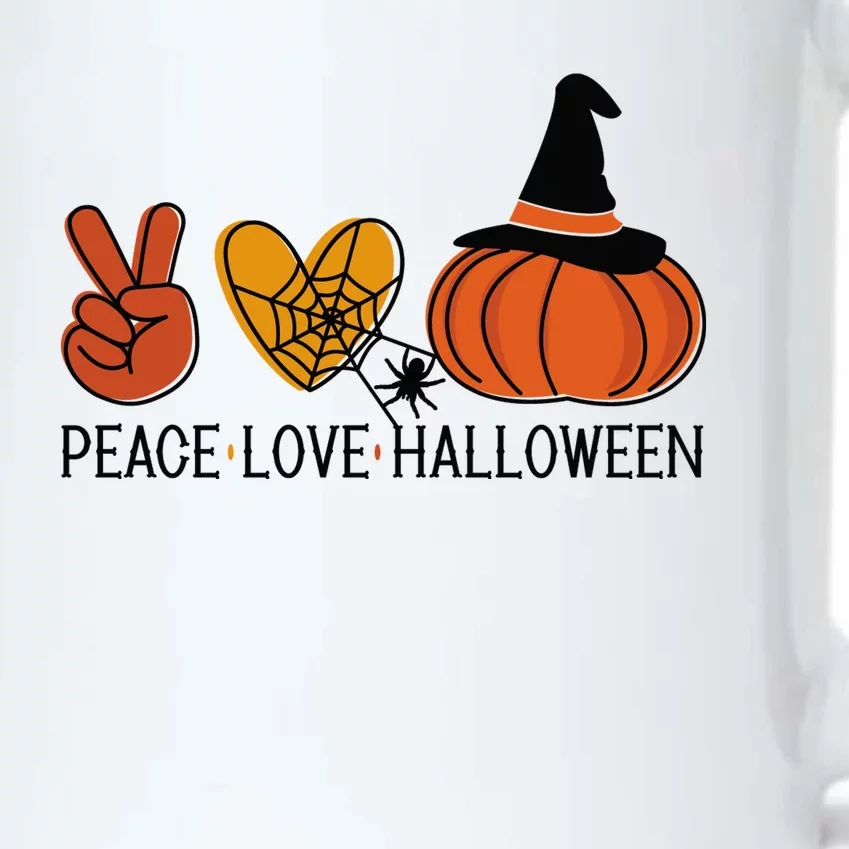 Peace Love Halloween Black Color Changing Mug