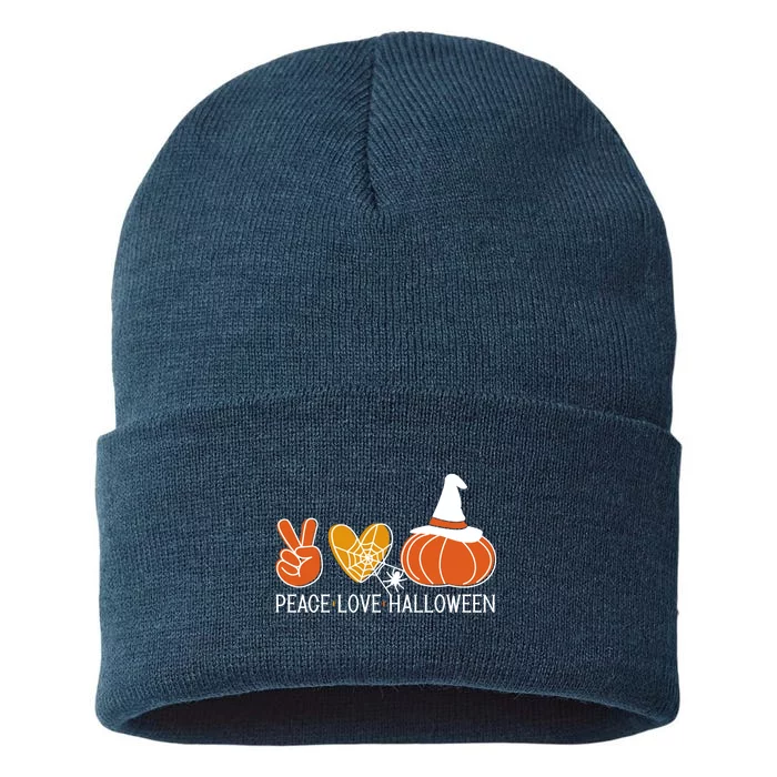 Peace Love Halloween Sustainable Knit Beanie