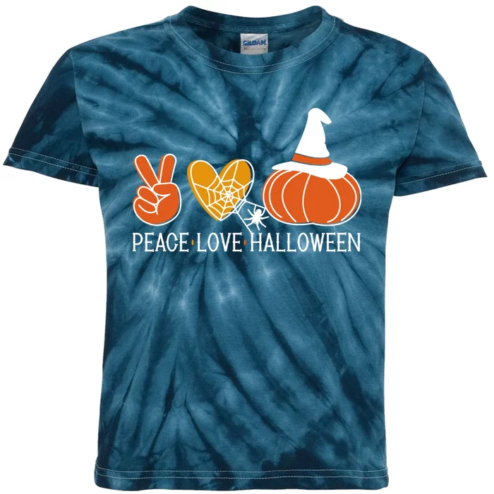 Peace Love Halloween Kids Tie-Dye T-Shirt