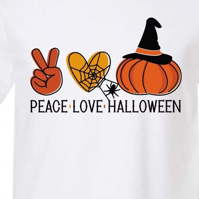 Peace Love Halloween Garment-Dyed Heavyweight T-Shirt