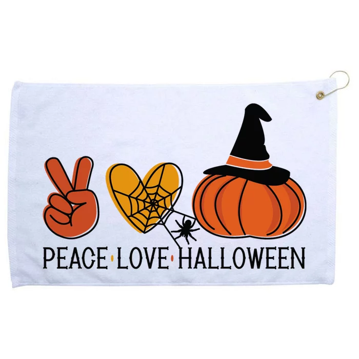 Peace Love Halloween Grommeted Golf Towel