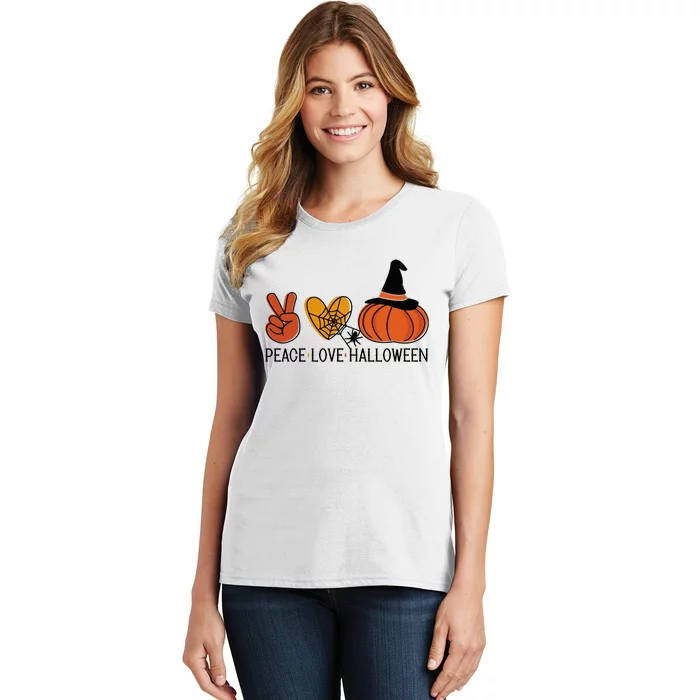 Peace Love Halloween Women's T-Shirt