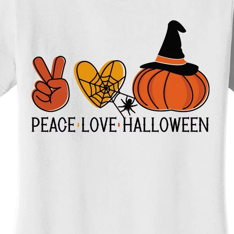 Peace Love Halloween Women's T-Shirt