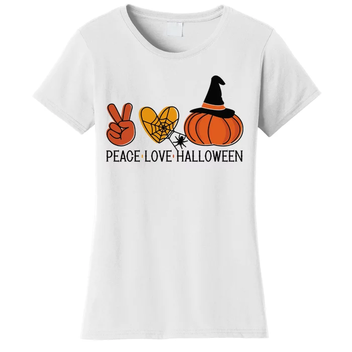 Peace Love Halloween Women's T-Shirt