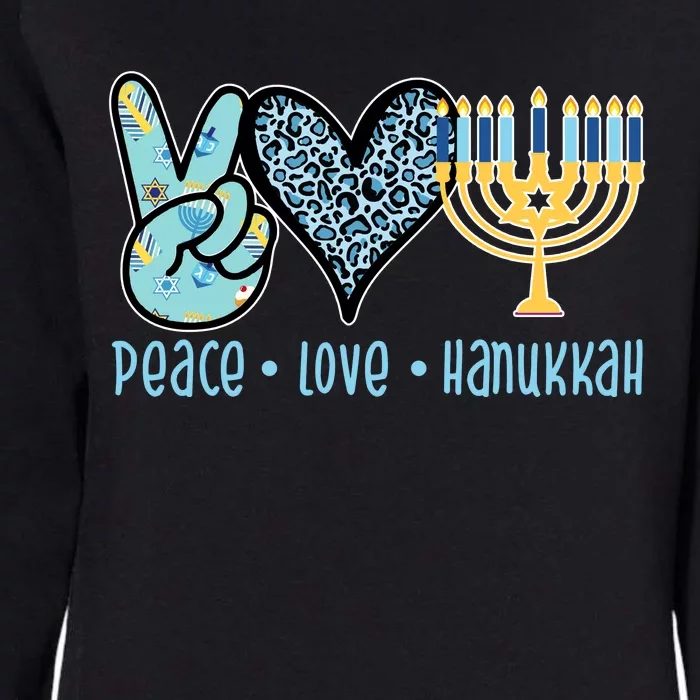 Peace Love Hanukkah Cute Gift Womens California Wash Sweatshirt